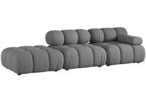 Micadoni Šedá čtyřmístná pohovka Bellis II. 282 cm