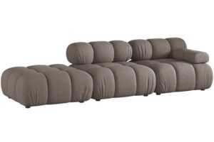 Micadoni Hnědá čtyřmístná pohovka Bellis II. 282 cm