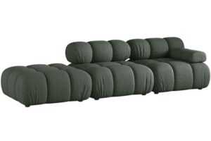Micadoni Tmavě zelená čtyřmístná pohovka Bellis II. 282 cm