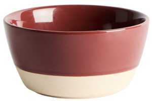 Kave Home Červeno-béžová keramická miska Doren Ø14 cm