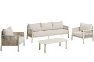 Kave Home Krémový zahradní set pohovky