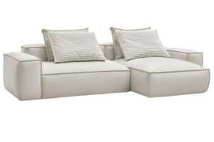 Bobochic Paris Béžová koženková rohová pohovka Boheme 302 cm