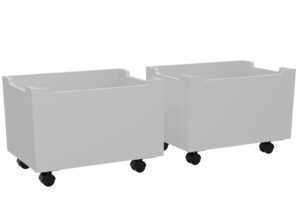 Vipack Set dvou bílých dřevěných boxů Forrest 40 x 57 cm