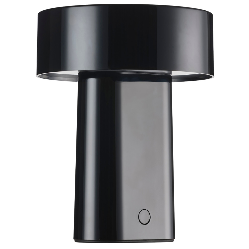 Zone Denmark Černá plastová nabíjecí stolní LED lampa Oblong