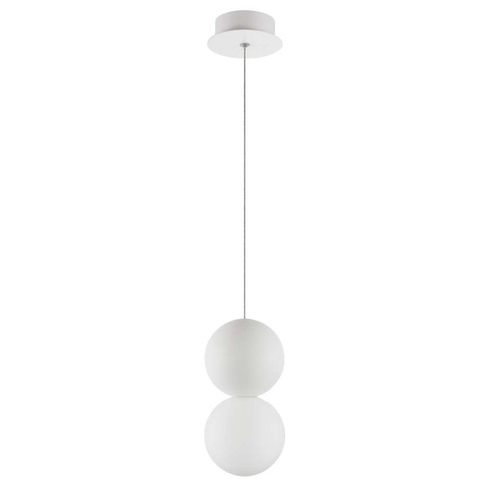 Nova Luce Bílé skleněné závěsné světlo Zero 10 cm