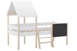 Marckeric Bílá dětská vyvýšená postel Mint 90 x 190 cm
