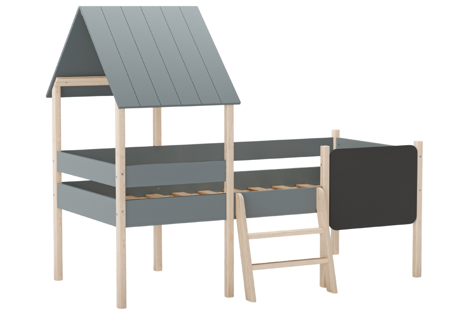 Marckeric Zelená dětská vyvýšená postel Mint 90 x 190 cm