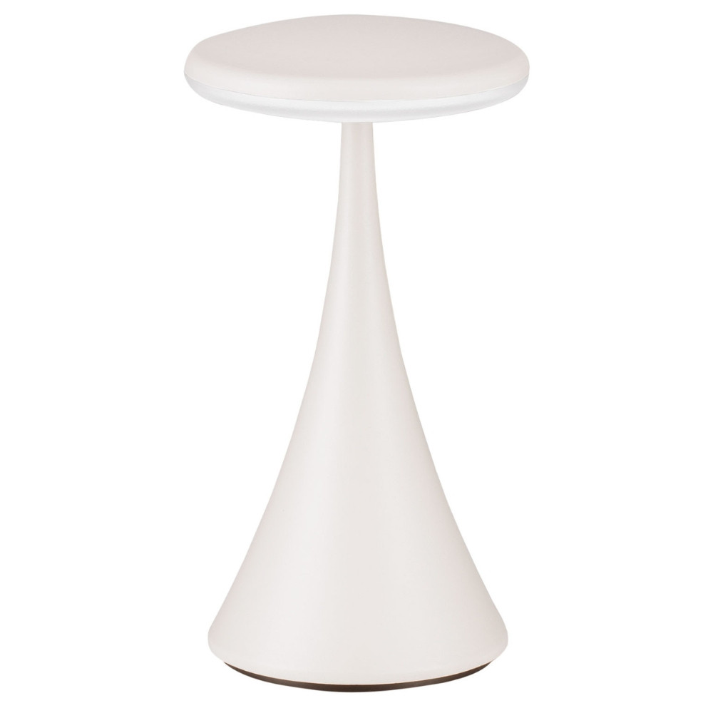 Nova Luce Bílá kovová nabíjecí stolní LED lampa Elbo