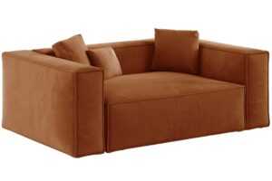 Cosmopolitan Design Terakotově oranžová sametová dvoumístná pohovka Aveiro 180 cm