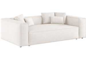 Cosmopolitan Design Bílá žinylková trojmístná pohovka Aveiro 220 cm