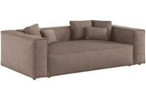 Cosmopolitan Design Hnědá trojmístná pohovka Aveiro 220 cm