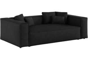 Cosmopolitan Design Černá trojmístná pohovka Aveiro 220 cm