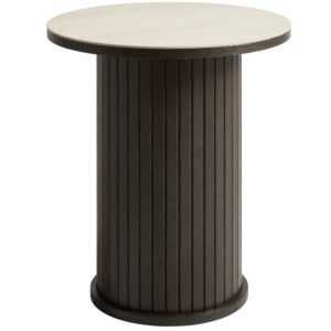 Unique Furniture Béžový keramický odkládací stolek Enna 50 cm